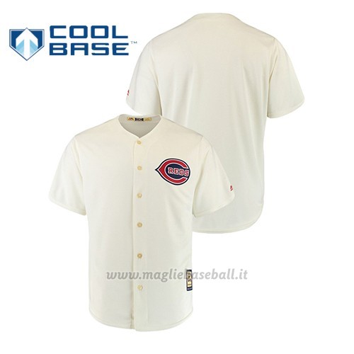 Maglia Baseball Hombre Cincinnati Reds Cool Base Cooperstown Collection 1939 Crema